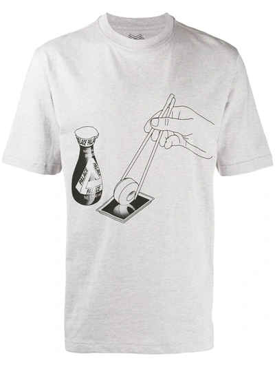 Shop Palace Chopsticks Graphic-print T-shirt In Grey