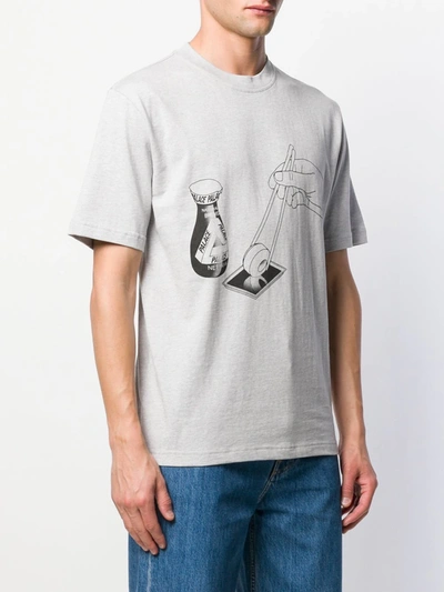 Shop Palace Chopsticks Graphic-print T-shirt In Grey
