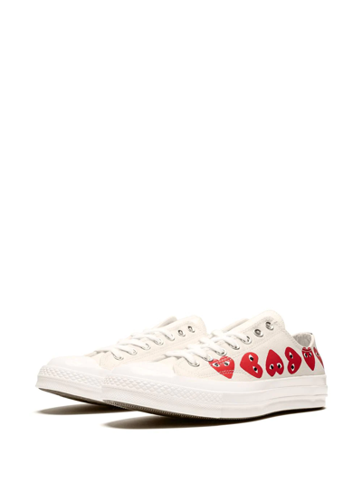 Converse Chuck 70 Ox "multi Hearts White" Sneakers In White