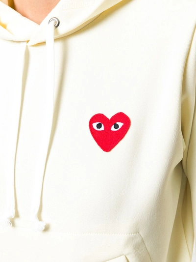 Comme Des Garçons Play Classic-style Hoodie Sweatshirts White In White