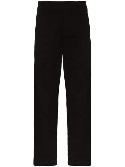 Shop 032c Straight-leg Mid-rise Trousers In Black