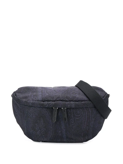 Shop Etro Paisley Print Belt Bag In Blue