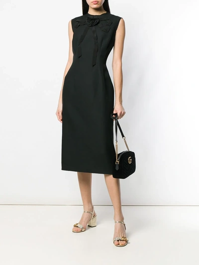 Shop Gucci Bow Detail Dress In Black