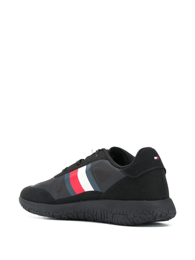 Shop Tommy Hilfiger Chunky Sole Running Sneakers In Black