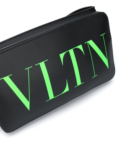 Shop Valentino Vltn Logo Belt Bag In Black