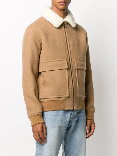 Shop A.p.c. Pouch-pocket Zipped Jacket In Neutrals