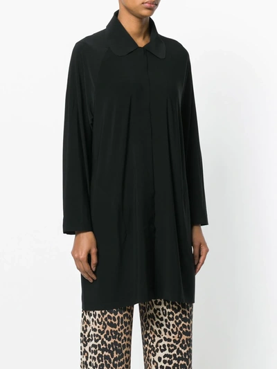 Norma Kamali Collared Long-line Cardigan In Black