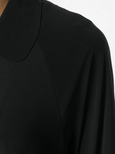 Norma Kamali Collared Long-line Cardigan In Black