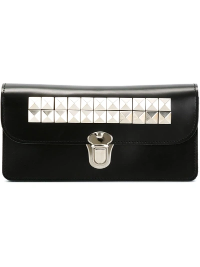Comme Des Garçons Studded Leather Wallet In Black