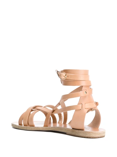 Shop Ancient Greek Sandals Satira Flat Sandals In Neutrals