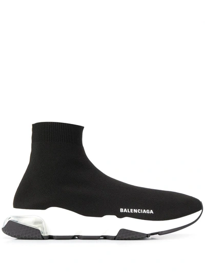 Shop Balenciaga Speed Lt Sneakers In Black