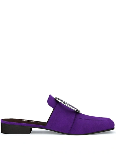 Shop Dorateymur Petrol Mules In Purple