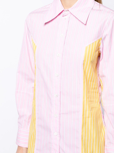 Pre-owned Celine  Colour-block Striped Shirt In Pink