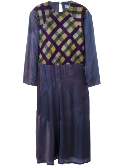Pre-owned Yohji Yamamoto Vintage 'y' Tie-dye Dress In Purple