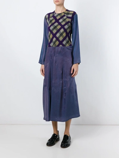 Pre-owned Yohji Yamamoto Vintage 'y' Tie-dye Dress In Purple