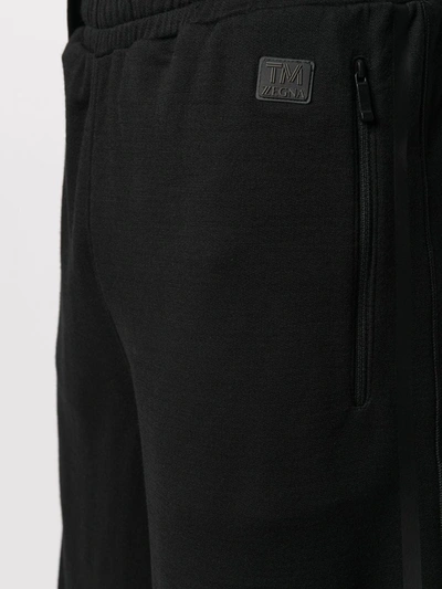 Shop Z Zegna Drop-crotch Track Pants In Black