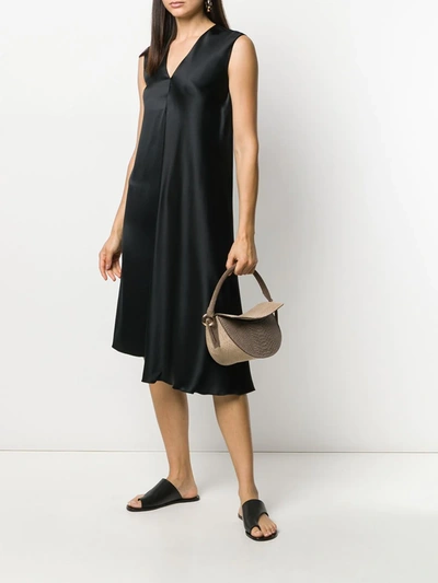 Joseph Carrol Double Face Shift Dress In Black