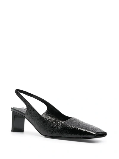 Shop Alyx Textured Leather Slingback Pumps In Black