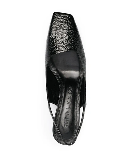 Shop Alyx Textured Leather Slingback Pumps In Black