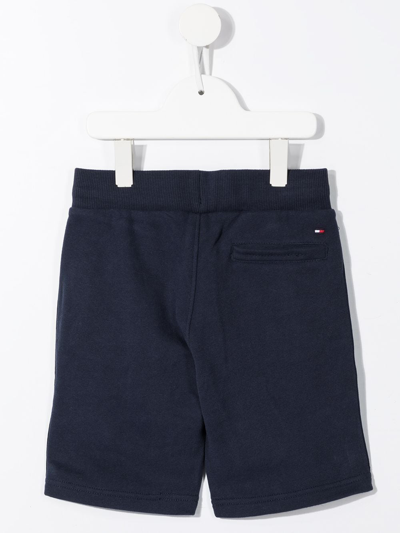 Tommy Hilfiger Junior Logo Stripe Track Shorts In Blue