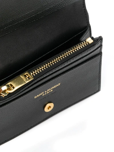 Shop Saint Laurent Monogram Card Case In Black