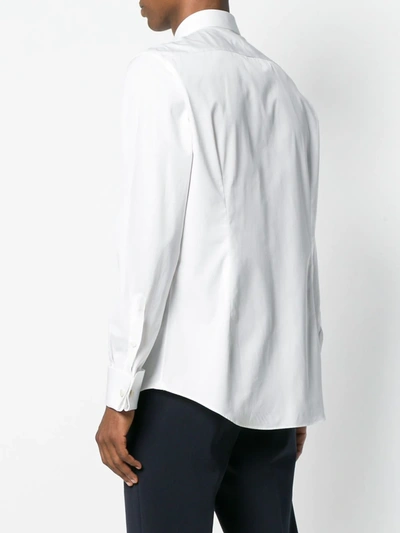 Shop Ferragamo Classic Curved Hem Shirt In White