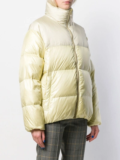 Shop Tanaka Zipped Puffer Jacket In Neutrals