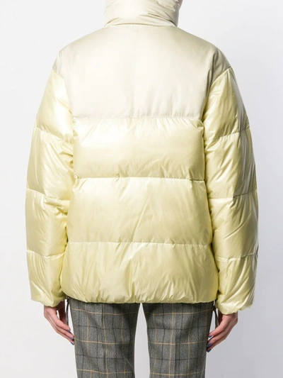 Shop Tanaka Zipped Puffer Jacket In Neutrals