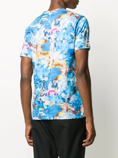 Shop Comme Des Garçons Shirt All-over Print T-shirt In Blue