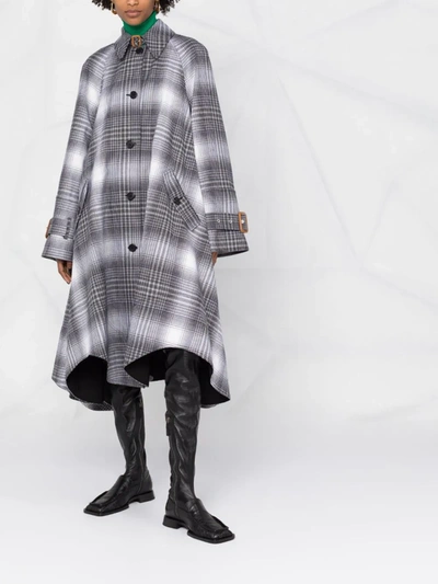 CHECKED TRENCH COAT