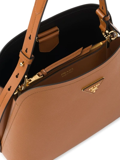 Shop Prada Small  Matinée Handbag In Brown