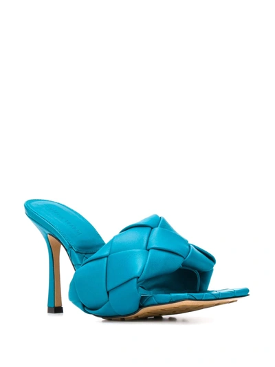 Shop Bottega Veneta Intrecciato Weave Sandals In Blue