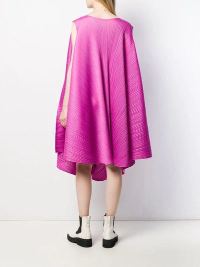 Shop Issey Miyake Draped Style Dress In Pink