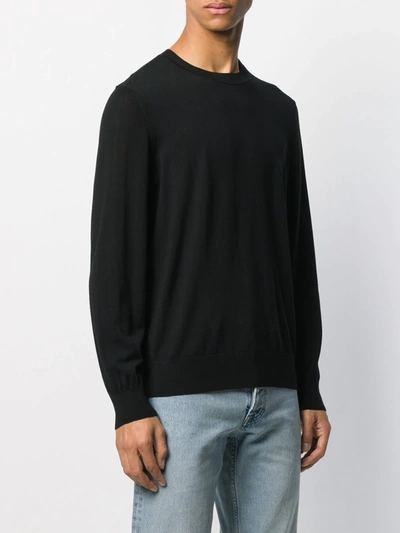 Shop Theory Long Sleeve Knitted Jumper In Black