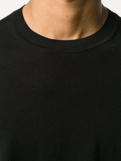 Theory Long Sleeve Knitted Jumper In Black