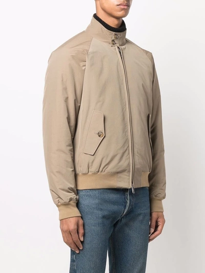 Shop Baracuta Zip-up Bomber Jacket In Nude