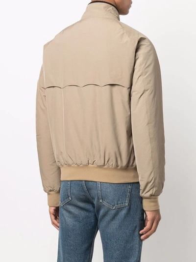 Shop Baracuta Zip-up Bomber Jacket In Nude