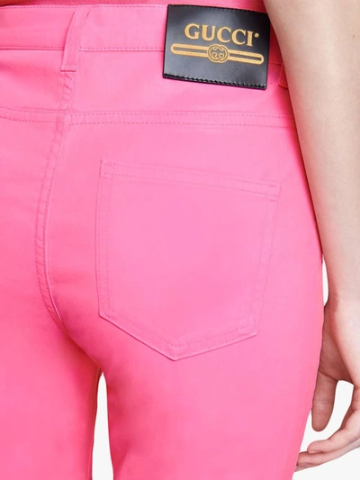 Shop Gucci Denim Skinny Pant In Pink