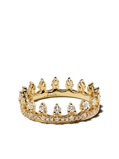 Annoushka Crown 18ct Yellow Gold And White Diamond Crown Ring In 18ct Yellow Gold