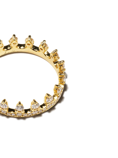 Shop Annoushka 18kt Yellow Gold Crown Diamond Ring In 18ct Yellow Gold