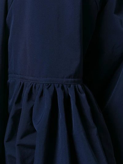 Calvin Klein Lace Detail Bishop Dress In Blue