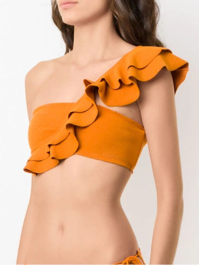 Shop Clube Bossa Malgosia Bikini Top In Orange
