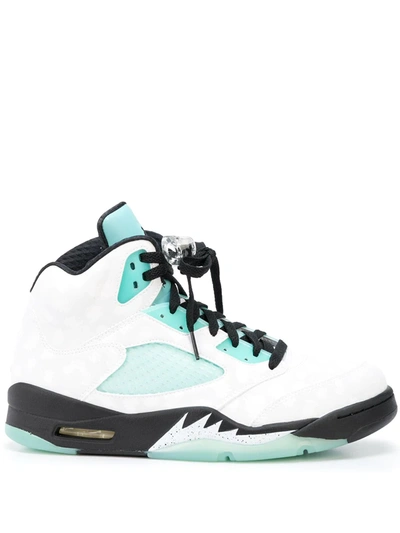 Shop Nike Air Jordan 5 "island Green" Sneakers In White