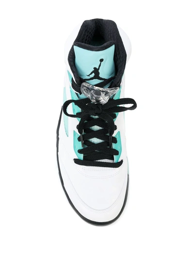 Shop Nike Air Jordan 5 "island Green" Sneakers In White