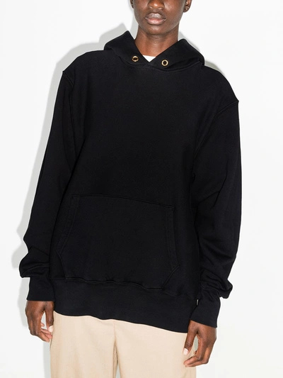 Shop Les Tien Hooded Long-sleeve Sweatshirt In Black