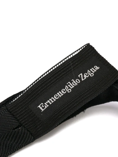 Shop Ermenegildo Zegna Bow Tie And Pleated Belt Set In Black