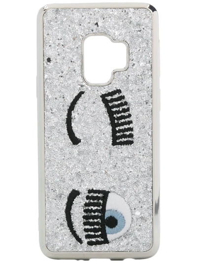 Shop Chiara Ferragni Sequined Samsung S9 Case In Silver