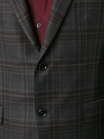 Shop Ermenegildo Zegna Check Pattern Blazer In Grey