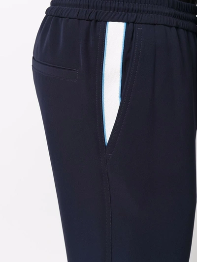 Alexander Mcqueen Tapered-leg Track Pants In Blau