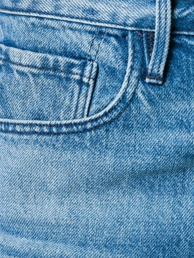 3x1 W3 Higher Ground Cropped Frayed High-rise Straight-leg Jeans In Blue